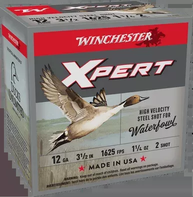 Winchester Xpert Steel 12 Gauge Ammo 3.5″ #2 Steel Shot 1-1/4 oz Box of 25